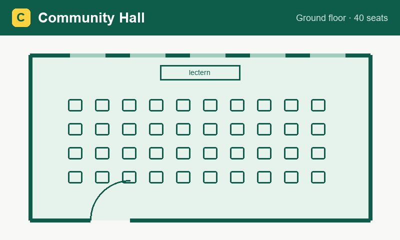 Floor plan of the Community Hall